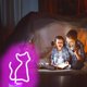 thumbnail image 3 of Letreros de luz de neón LED para gatos, letreros de neón cálidos para gatos, letreros de neón con luz de neón para gatos, decoración de gatos, USB o batería, decoración de habitación rosa para niñas con base de soporte, arte de pared, decoración de boda, fiesta, decoración de habitación (gato) Kuyhfg Bienvenido a Kuyhfg, 3 of 5