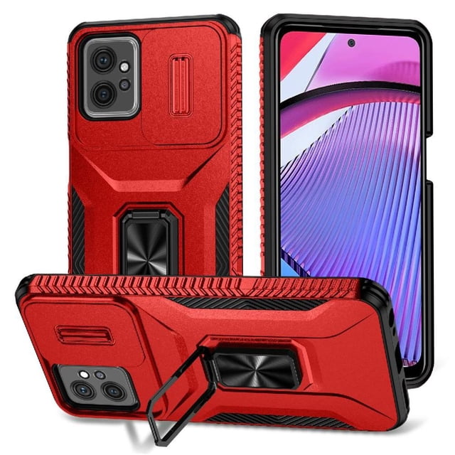 Funda para GANGXUN Motorola Moto G Power 2023 - Soporte metálico, Función magnética, Rojo