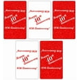 thumbnail image 4 of 40th Anniversary Miniatures Candy Bar Wrapper, (Set of 60) Mini Candy Chocolate Bar Stickers; Red and White, Candy Not Included, 4 of 5