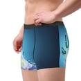thumbnail image 4 of Fotbe Butterflies And Waterlily In Water Men’s Total Support Pouch Boxer Briefs, X-Temp Cooling, Moisture-Wicking Underwear, Regular, Long-leg and Trunk-Large, 4 of 9