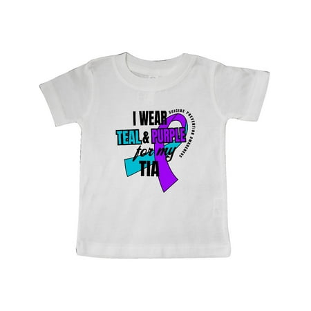 

Inktastic Suicide Prevention I Wear Teal and Purple for My Tia Gift Baby Boy or Baby Girl T-Shirt