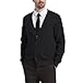 thumbnail image 3 of Kallspin Men's Cardigan Sweaters Wool Blend V Neck Button Down Sweaters with Pockets(Black, X-Large), 3 of 4