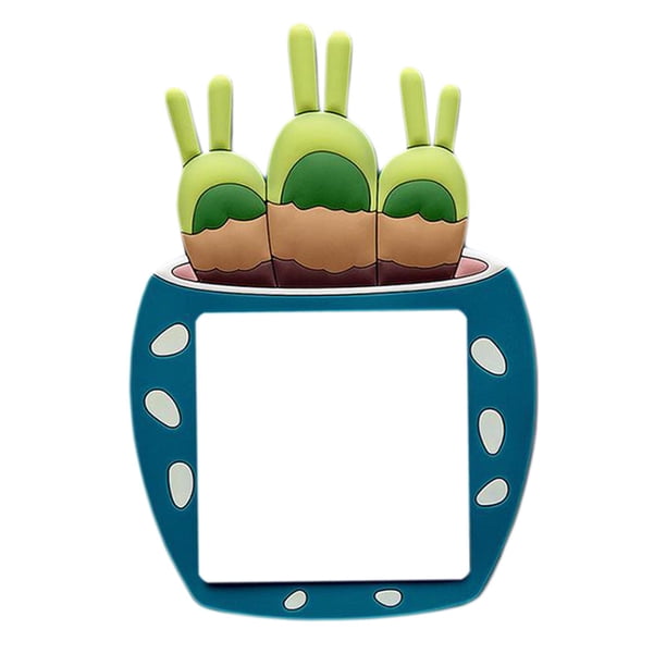 Pegatina de pared con interruptor de luz luminoso 3D, diseño de planta de dibujos animados, decoración de enchufes Conejo