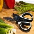 thumbnail image 3 of SUTENGDA Kitchen Shears Multi Purpose Strong Stainless Steel Kitchen Utility Scissors with Cover Poulry 2 pack  Fish  Meat  Vegetables  Herbs  Bones  Dishwasher Safe, 3 of 8