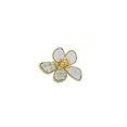 thumbnail image 3 of Adjustable Gold Plated Flower Ring with Gemstone Inlay Copper Statement Jewelry Exaggerated Petal Design Gifts, 3 of 6
