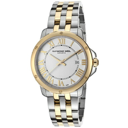 Raymond Weil Men's 'Tango' Silver Dial Two-tone Stainless Steel Watch