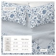 thumbnail image 3 of Floral Quilt Set - Lightweight, Soft, All-Season - 2-Piece Reversible Floral Bedding Set (Twin / Twin XL, English Garden Blue), 3 of 6