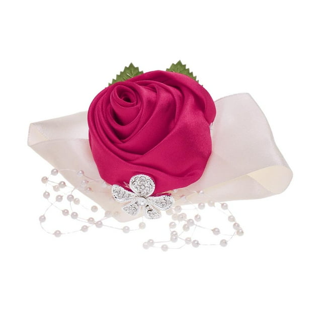 Pulsera de ramillete para la muñeca, flores para la mano de las damas de honor y las hermanas