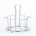 thumbnail image 3 of unbranded  Wire Wine Rack Cup and Saucer Display Stand Milk Bottle Holder Silver, 3 of 8