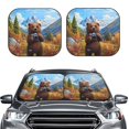 thumbnail image 2 of Fotbe Snowy Mountain Photography Bear Juego de 2 Piezas de Parasoles para Parabrisas | Bloqueador Solar para Auto | Accesorios Plegables para Protección Solar Interior-Small, 2 of 6
