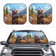 thumbnail image 2 of Balery Snowy Mountain Photography Bear Parasol para parabrisas de coche de 2 piezas | Parasol plegable para parabrisas delantero de coche para la mayoría de sedanes-Large, 2 of 6
