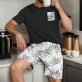 thumbnail image 2 of GERsome Men's Pajamas Sets Short Sleeve Crewneck Tops and Shorts Lounge Sets 2 Piece Summer Sleepwear M-3XL, 2 of 6