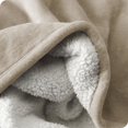 thumbnail image 4 of Bare Home Plush Sherpa Bed Blanket - Fluffy & Soft - Reversible - Lightweight - King, Oyster, 4 of 7