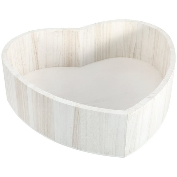 Abaodam 1pc Love Photography Prop Newborn Baby Basket Posing Case White Wood for Baby Girl Boy Photo Shoot