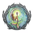 thumbnail image 3 of CafePress - Mermaid Moon Fantasy Art - Greeting Card, Blank Inside Glossy, 3 of 4