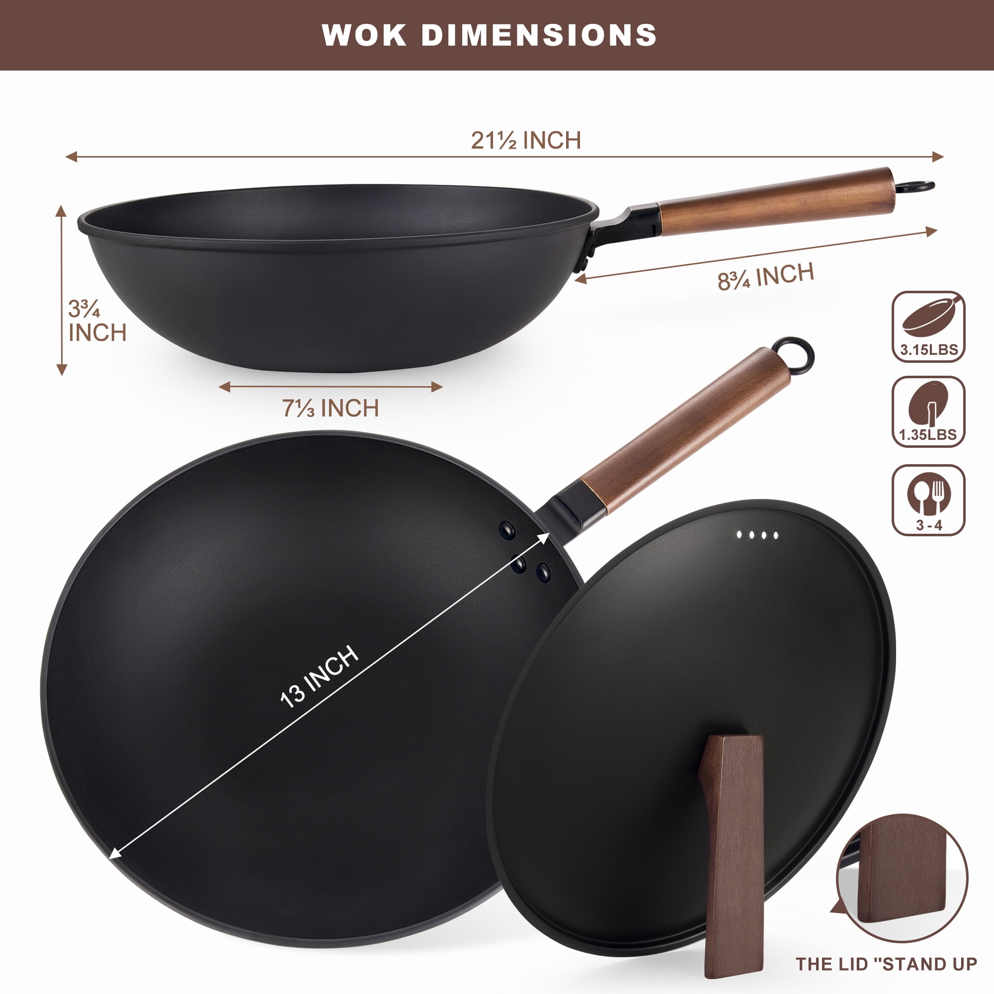 Outdoor Propane Burner Stove, 13"" Single Propane Burner and Carbon Steel Wok, Portable Propane Burner With Adjustable Regulator And Stainless Steel Hose, Great For Outdoor Wok Burner, Black