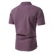 thumbnail image 3 of pstuiky Mangas cortas para hombre, Camiseta de manga corta para hombre, color liso, con solapa y botones, a la moda ropa de hombre xl, 3 of 5