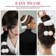 thumbnail image 2 of 4pcs Pom Pom Hair Ties: Cute Furry Hair Ties For Girls - Fluffy Plush Scrunchies With Pompom Design - Soft Elastic Bands For Ponytails Buns And Double, 2 of 4