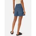 thumbnail image 3 of Women High Waist Denim Shorts, Casual Wide Leg Cargo Jean Shorts with Patch Pockets, 3 of 6