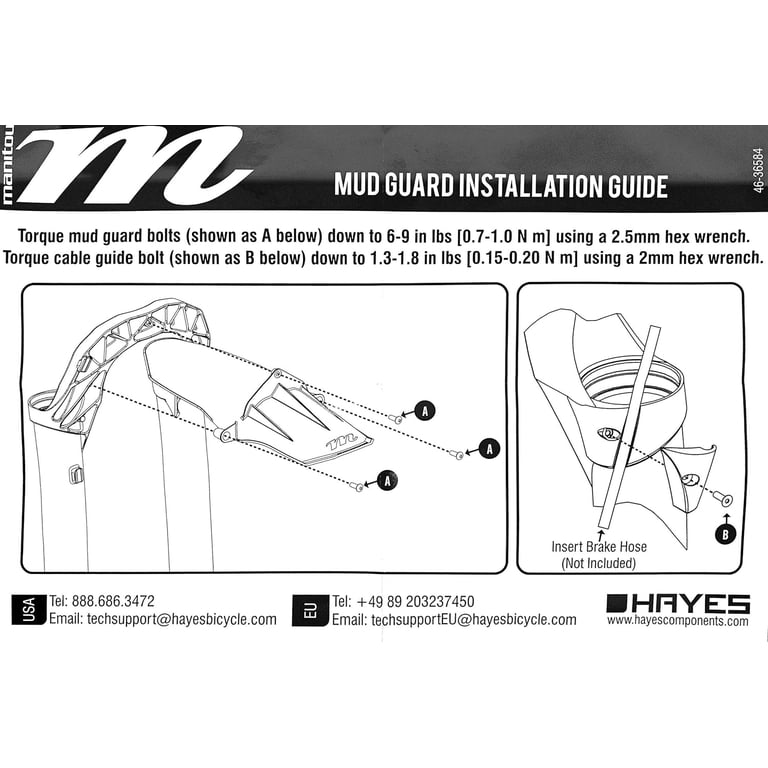 Manitou Reverse Arch Mudguard (Gen2) Black - 141-36103-K001 