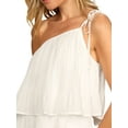 thumbnail image 3 of Caoirhny Women's Summer One Shoulder Dress Sleeveless Ruffle Tiered Layered Pleated Mini Dress A Line Flowy Hem Beach Dress, 3 of 6
