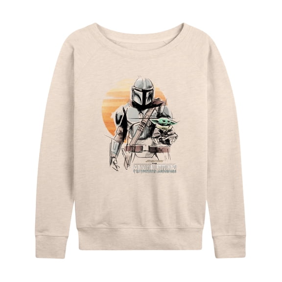 Star Wars - The Mandalorian Mando Marker Concept  - Wo Men's French Terry Long Sleeve Pullover