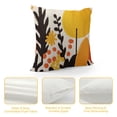 thumbnail image 4 of JEUXUS  Abstract Boho Pillow Covers Orange Sun Black Leaves Yellow Decorative Throw Pillows,Mid Century Geometric Textured Accent Tufted Pillowcases for Couch Sofa Bed Living Room Home Decor, 4 of 5