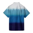 thumbnail image 5 of Inglocry Mens Gradient Linen Shirts Casual Button Down Short Sleeve Tie Dye Beach Summer Shirts White M, 5 of 5