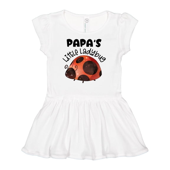 Inktastic Papa's Little Ladybug Girls Baby Dress