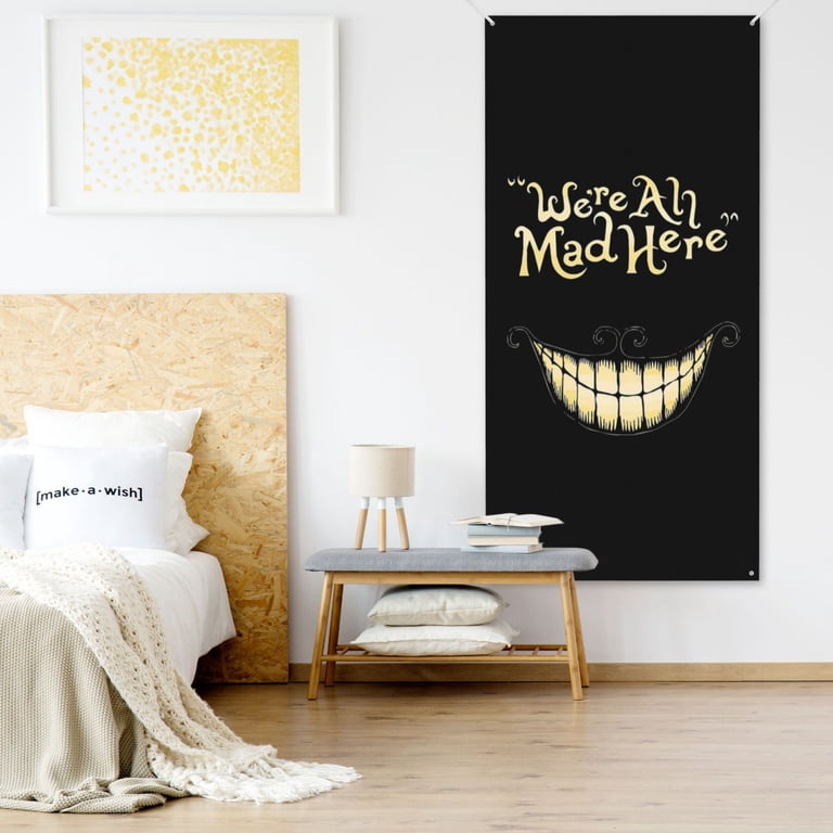 Door Cover Decoration Alice in Wonderland Hanging Banner Backdrop