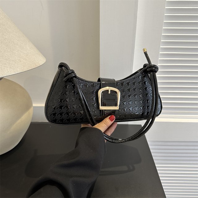 Bolso bandolera para mujer 2023, bolso brillante, bolso tipo bandolera (negro)