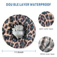 thumbnail image 3 of Shower Caps,Leopard Print Pattern Waterproof Shower Cap for Women 4 Pieces,Double Reusable Hair Cover for Shower PEVA Elastic Stretch Hem, 3 of 7