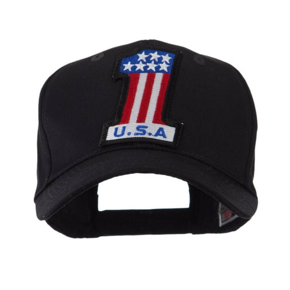 USA Flag Style Military Patch Cap - One USA OSFM