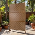 thumbnail image 2 of Tcbosik 76"H x 48"W Decorative Privacy Screen, Outdoor Decor Metal Privacy Fence, Divider for Garden Patio Backyard, Brown, 2 of 8