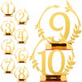 thumbnail image 4 of Miangastore Wedding Table Signs Acrylic Reserved Signs Golden 10Pcs 4.3X4.1X1.6In, 4 of 9