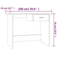 thumbnail image 4 of vidaXL Desk Concrete Grey 100x50x76 cm Engineered Wood, 4 of 5