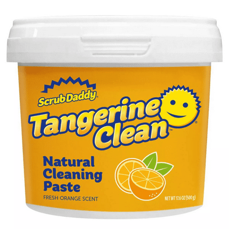 Scrub Daddy TANGERINE CLEAN TUB, Fresh Orange Scent, Clean! 99% Natural Ingredients, Cruelty-Free, and Carbon Neutral