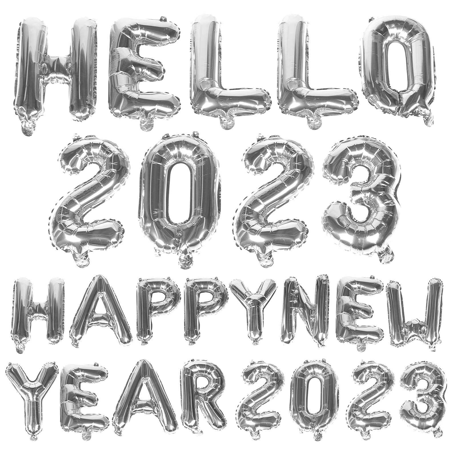 HOMEMAXS 1 Set Happy New Year Balloons Party Aluminum Foil 2023