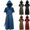 Blue, variant on Womens Faux Suede Medieval Renaissance Costume Hooded Cape Cloak Dress Vintage Hunter Belted Outfit for Halloween, Blue, XXL