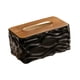 thumbnail image 2 of Elegante y moderno porta servilletas rectangular para encimera de cocina. Negro, 2 of 9