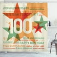thumbnail image 1 of Ambesonne Abstract Shower Curtain, Birthday Wishes, 69"Wx84"L, Pale Green and Vermilion, 1 of 3