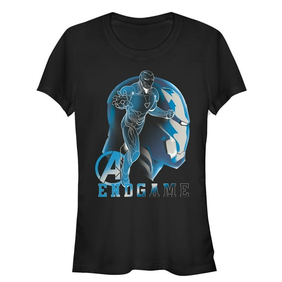Junior's Marvel Avengers: Endgame Iron Man Profile Graphic Tee Black Medium