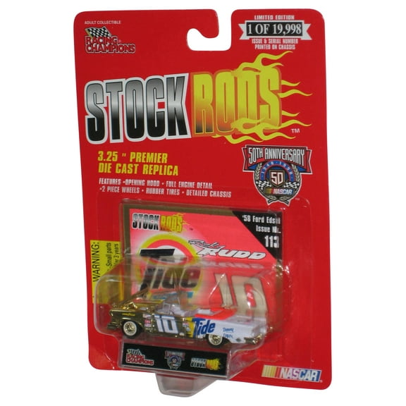 Nascar Racing Champions (1998) 50th Stock Rods Gold & White Tide Toy Car