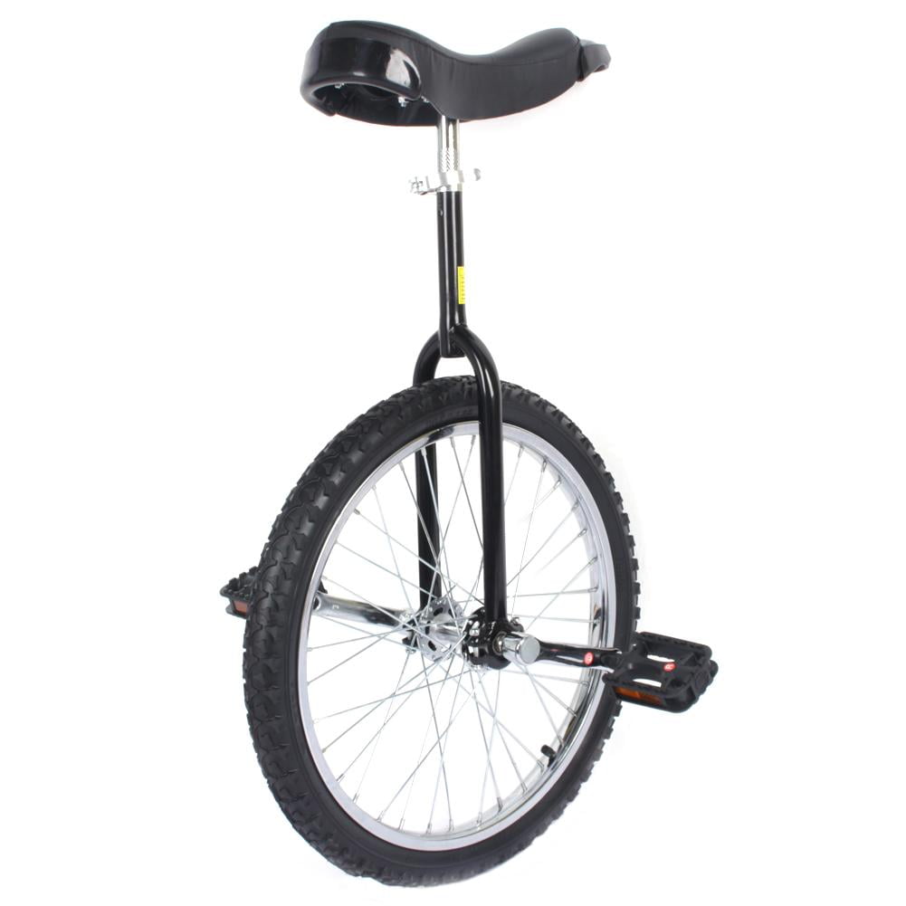 HERCHR Unicycle Bike, 20inch White Tire Chrome Unicycle Wheel Cycling with Alloy Aluminum Rim