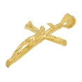 thumbnail image 5 of 14K Gold Heavy Plated 3-Dimensional Crucifix Pendant + 20 inch 2.4mm Figaro Chain Necklace Set, 5 of 7