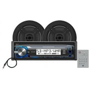Dual MCP103B Marine Digital Media Receiver, Includes a Pair of 6.5-Inch Speakers in Black