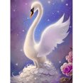 thumbnail image 1 of Pintura de diamante 5D DIY Kit de cisne de taladro redondo completo Decoración del hogar (A6611) Blanco FLhrweasw Nuevo, 1 of 9