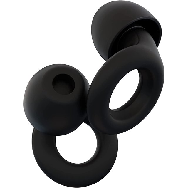 Bouchons d'Oreilles pour Dormir (Noir) – Protection Auditive Réutilisable en Silicone Flexible et Doux + 6 Embouts – Réduction de Bruit 27dB – Idéal pour Voyager et Étudier