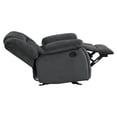 thumbnail image 6 of Lazzara Home Magnus Charcoal Microfiber Upholstered Reclining Chair, 6 of 7