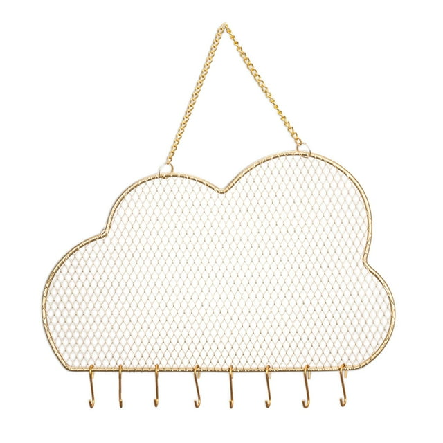 veasfak Rack Jewelry Rack Golden Panels Rings Bracelets Creative 1Pcs Accessories Hooks Mountable Hanging Shaped Jewelry Storage for Home Bedroom Office